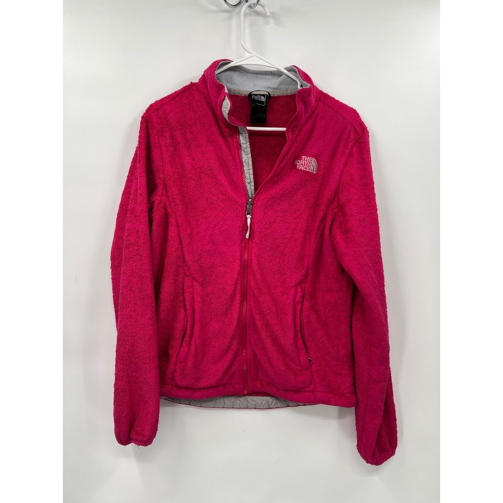 The North Face M Osito Fleece Jacket Womens Pink Full Zip Soft Fuzzy High Pink
